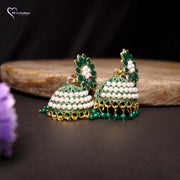 Round Flower Stones  Stunning Earrings